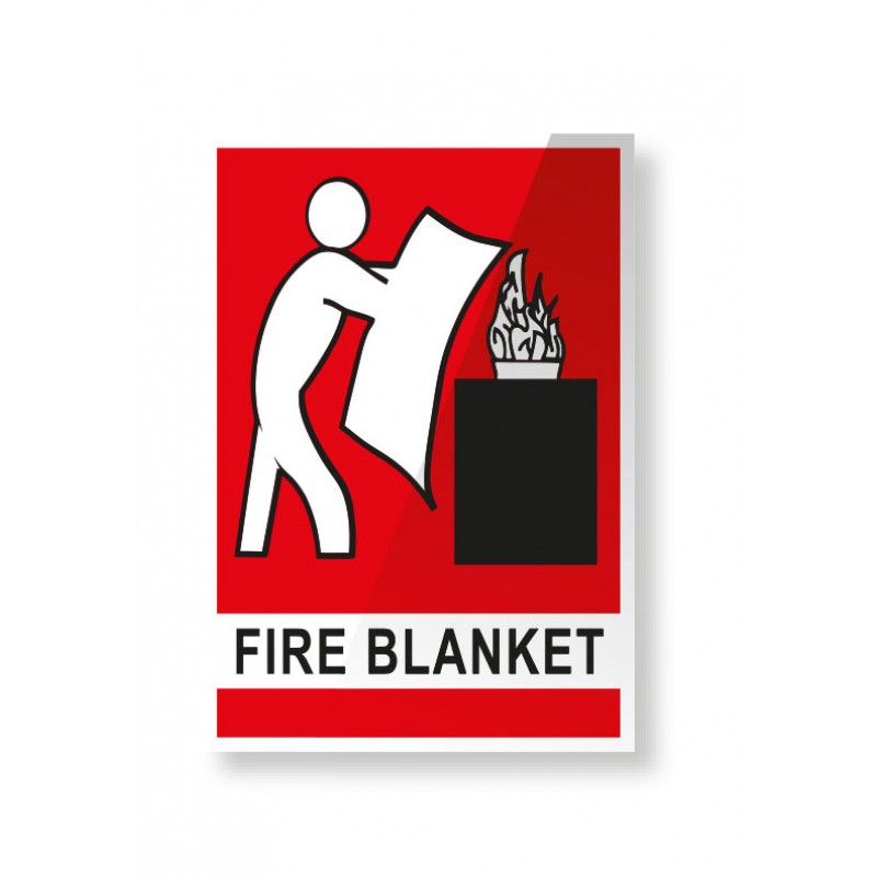 FIRE BLANKET LOCATION SIGN - 150MM X 225MM