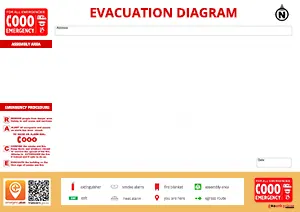 FREE Holiday & short term rental Airbnb EVACUATION DIAGRAM